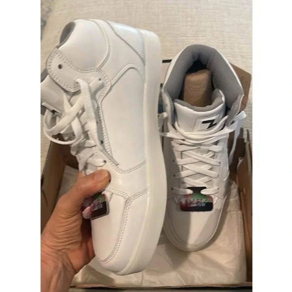 00683 Skechers Sport Energy Light Up White High Top Sneakers Men's Size 8.5 NWB‎